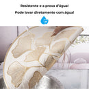 Jogo Americano Sousplat 38cm Redondo em PVC Dourado Mesa Posta Impermeável