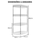 Carrinho Auxiliar Organizador Prateleira Multiuso em Acrílico Vita Decora