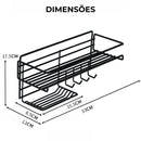 Prateleira Organizadora Shampoo Aramado + Adesivos ProFix™ [POUCAS UNIDADES]