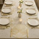 Jogo Americano Sousplat 38cm Redondo em PVC Dourado Mesa Posta Impermeável