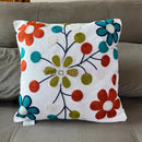 Kit 4 Capas Almofadas Decorativas 43x43 Estampas Florais Premium Sofá Sala