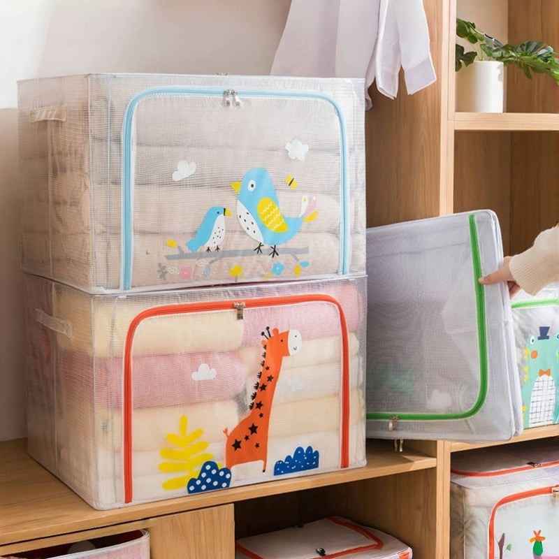 Organizador Infantil com Zíper – Grande (66L) para Brinquedos e Roupas