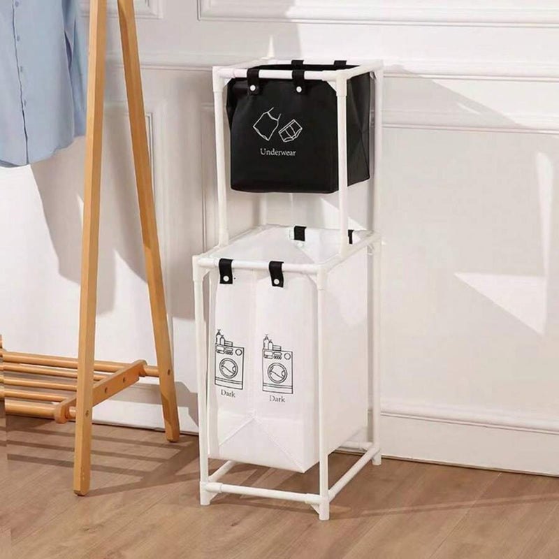 Cesto Roupa Suja Duplo Multiuso Organizador Prático Grande