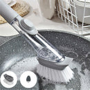 Escova Limpeza Lava Louça Porta Detergente Dispenser 2 em 1