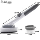 Escova Limpeza Lava Louça Porta Detergente Dispenser 2 em 1