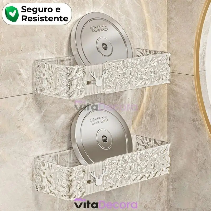 VitaCril - Suporte Organizador Acrílico + Kit Adesivos ProFix™ de BRINDE!