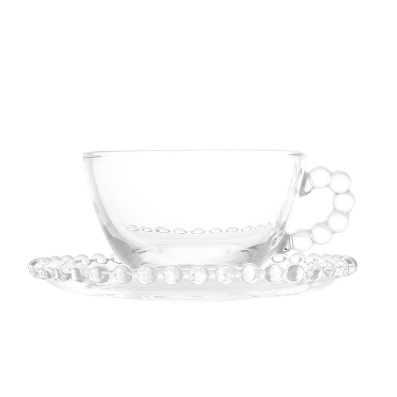 Jogo 6 Xícaras c/ Pires Bolinhas Pearl 80ml