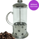 Cafeteira Prensa Francesa 600ml Aço Inox Grãos