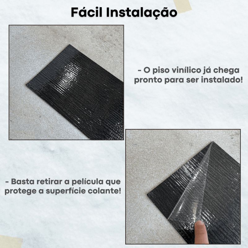 Piso Vinílico Autocolante Pvc Revestimento Adesivo Madeira 5m²