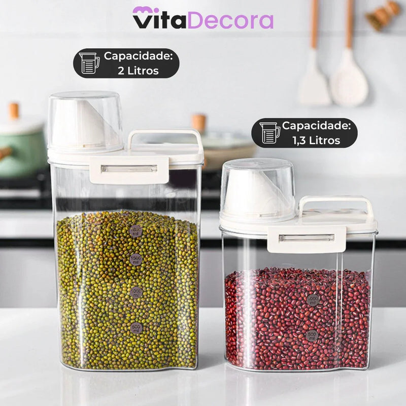 Condex 1,3 Litros - Potes Herméticos Porta Condimentos com Vedação em Silicone