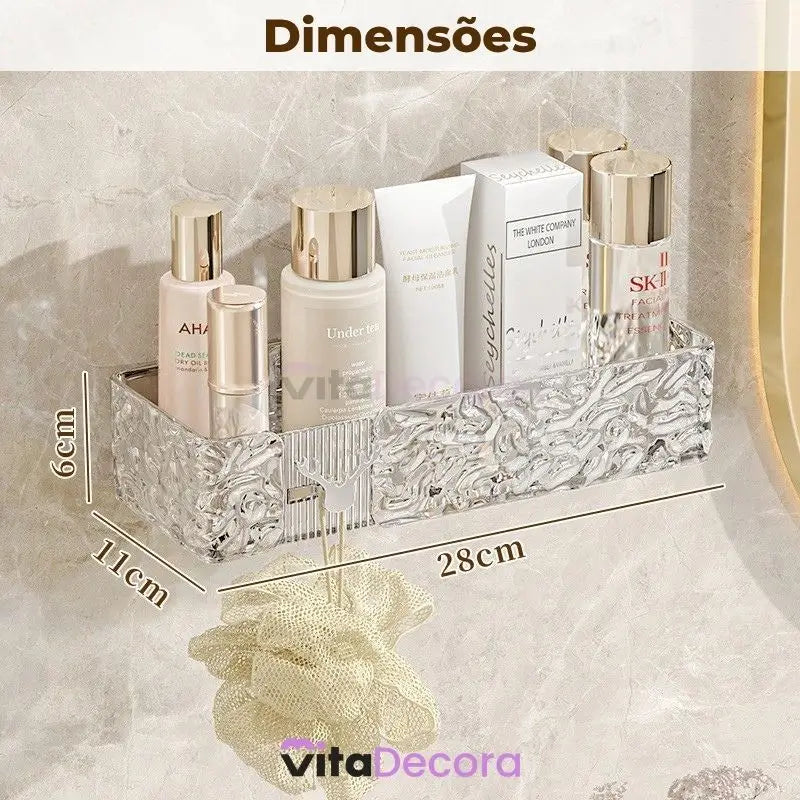 VitaCril - Suporte Organizador Acrílico + Kit Adesivos ProFix™ de BRINDE!