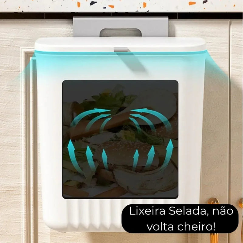 LixoFlex - Lixeira 9 Litros Pendurável + Adesivos ProFix de BRINDE!