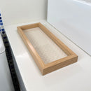 Bandeja Decorativa de Madeira com Vidro – Organização e Sofisticação