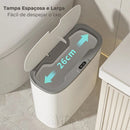 Lixeira Inteligente 13 Litros Abertura Automática Veda Cheiros - [ACOMPANHA PILHAS]