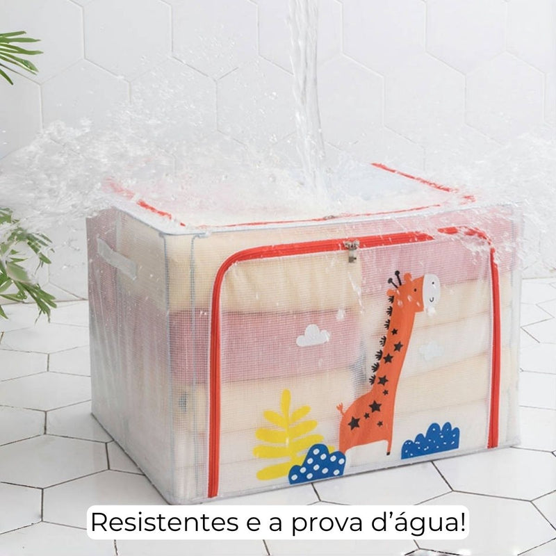 Organizador Infantil com Zíper – Grande (66L) para Brinquedos e Roupas