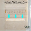 VitaDuo - Suporte Organizador Premium com Porta Toalhas + Adesivo ProFix
