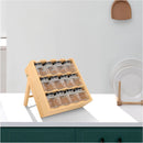 Porta Temperos em Bambu com 12 Potes Herméticos – Organização e Praticidade
