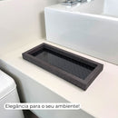 Bandeja Decorativa de Madeira com Vidro – Organização e Sofisticação