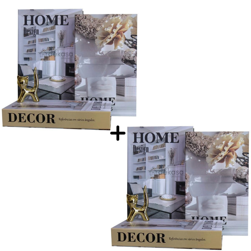 Livros Decorativos Organizadores Kit com 3 - Home Design
