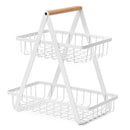 Fruteira Dupla Cesto de Frutas De Mesa Moderna - POUCAS UNIDADES