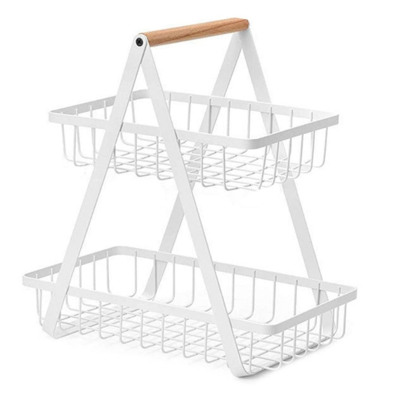 Fruteira Dupla Cesto de Frutas De Mesa Moderna - POUCAS UNIDADES