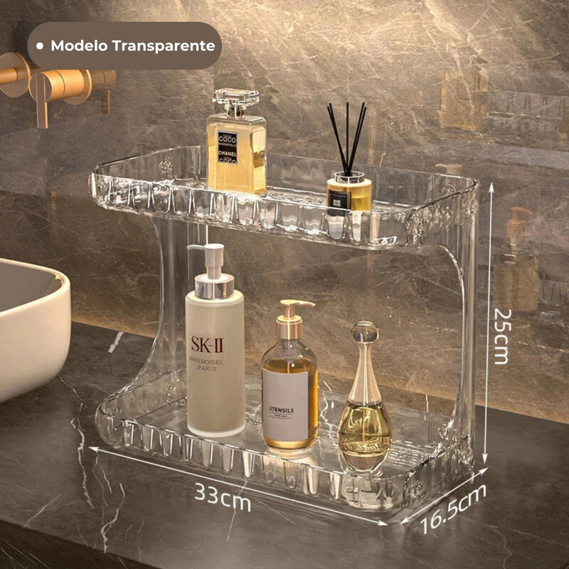 Sissy - Prateleira Organizadora Dupla Multiuso em Acrílico