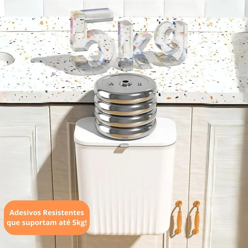 LixoFlex - Lixeira 9 Litros Pendurável + Adesivos ProFix de BRINDE!