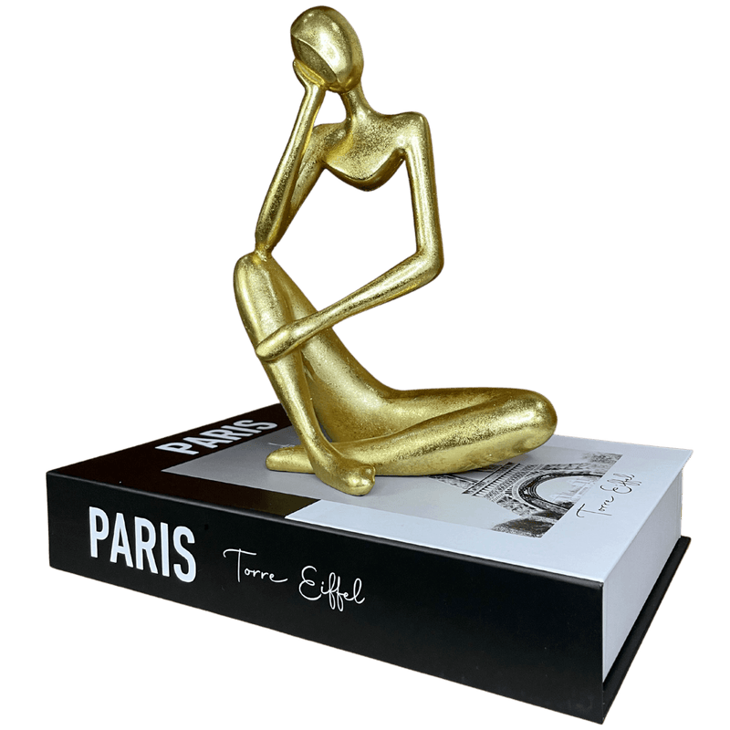 Estatueta Pensativa Dourada