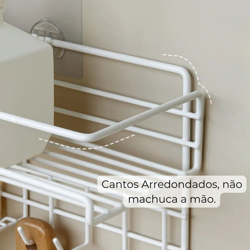Prateleira Organizadora Shampoo Aramado + Adesivos ProFix™ [POUCAS UNIDADES]