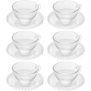 Jogo 6 Xícaras c/ Pires Bolinhas Pearl 80ml