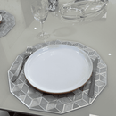 Jogo Americano 6 Peças para Mesa Posta Prata