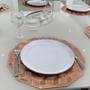 Jogo Americano 6 Peças Mesa Posta Rose Gold