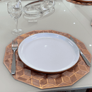 Jogo Americano 6 Peças Mesa Posta Rose Gold