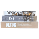 Kit 3 Livros Decorativos Organizadores Grande Luxo - Modelo DECOR