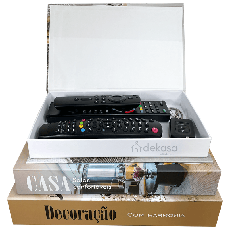 Kit 3 Livros Decorativos Organizadores Grande - Decoração Harmonia