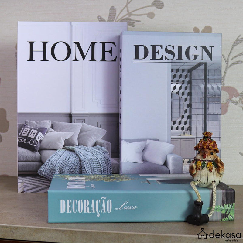 Livros Decorativos Organizadores Kit 3 - Home Decor
