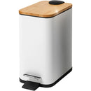 Lixeira VitaClean Premium 5L - Inox com Tampa Bambu