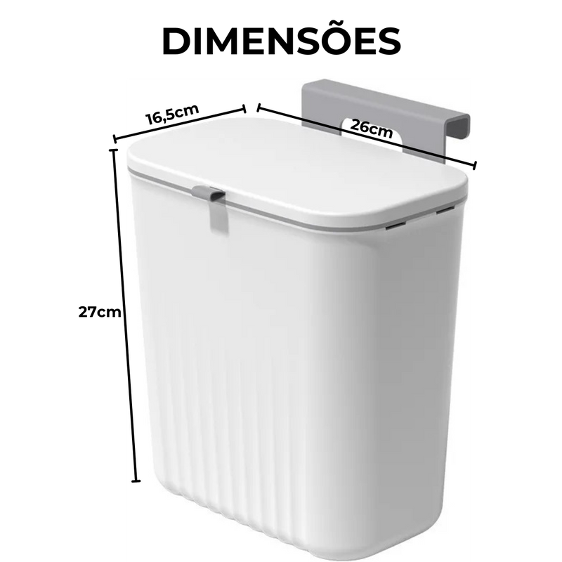 LixoFlex - Lixeira 9 Litros Pendurável + Adesivos ProFix de BRINDE!