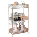 Carrinho Auxiliar Organizador Prateleira Multiuso em Acrílico Vita Decora