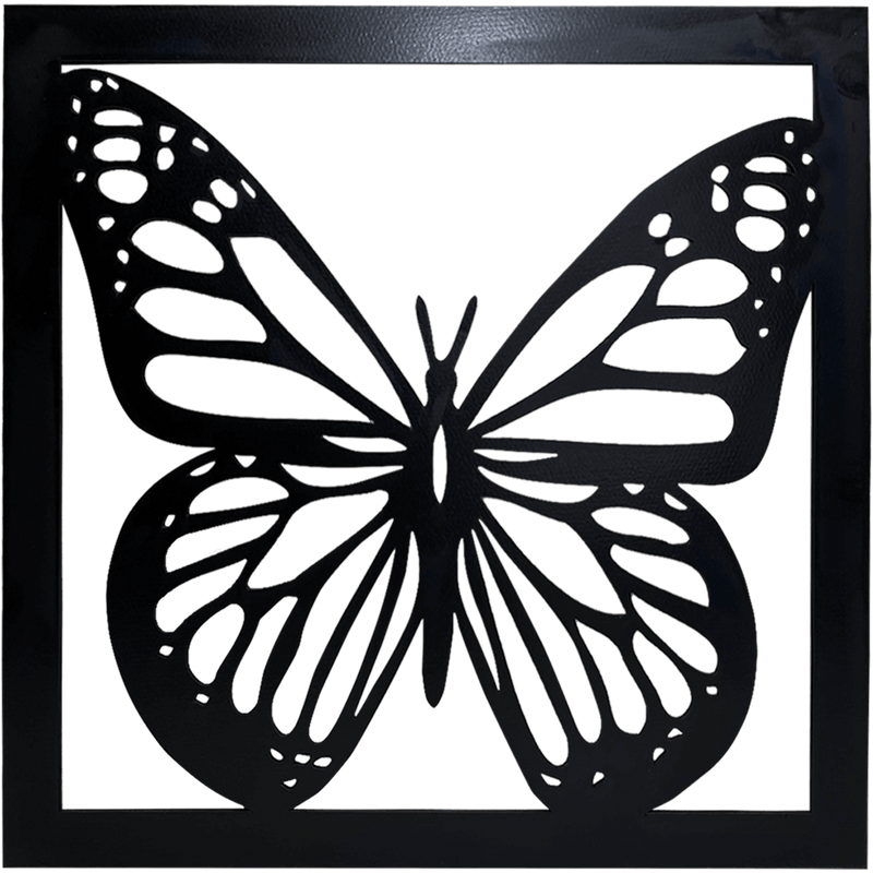 Kit 4 Quadros Decorativos Vazados Preto MDF 3mm c/ Dupla Face