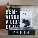Kit 3 Livros Decorativos Falso Organizadores - Modelo Paris