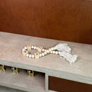 Colar de Mesa Decorativo em Madeira Bege Home