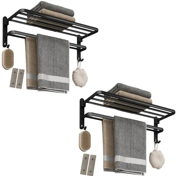 VitaFlex Pro - Porta-Toalhas Grande Retrátil + Adesivos ProFix™! [FRETE GRÁTIS]