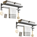 VitaFlex Pro - Porta-Toalhas Grande Retrátil + Adesivos ProFix™! [FRETE GRÁTIS]