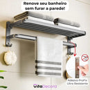 VitaFlex Pro - Porta-Toalhas Grande Retrátil + Adesivos ProFix™! [FRETE GRÁTIS]